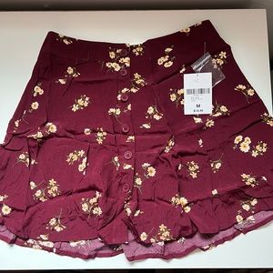 NWT Forever 21 Floral Mini Skirt